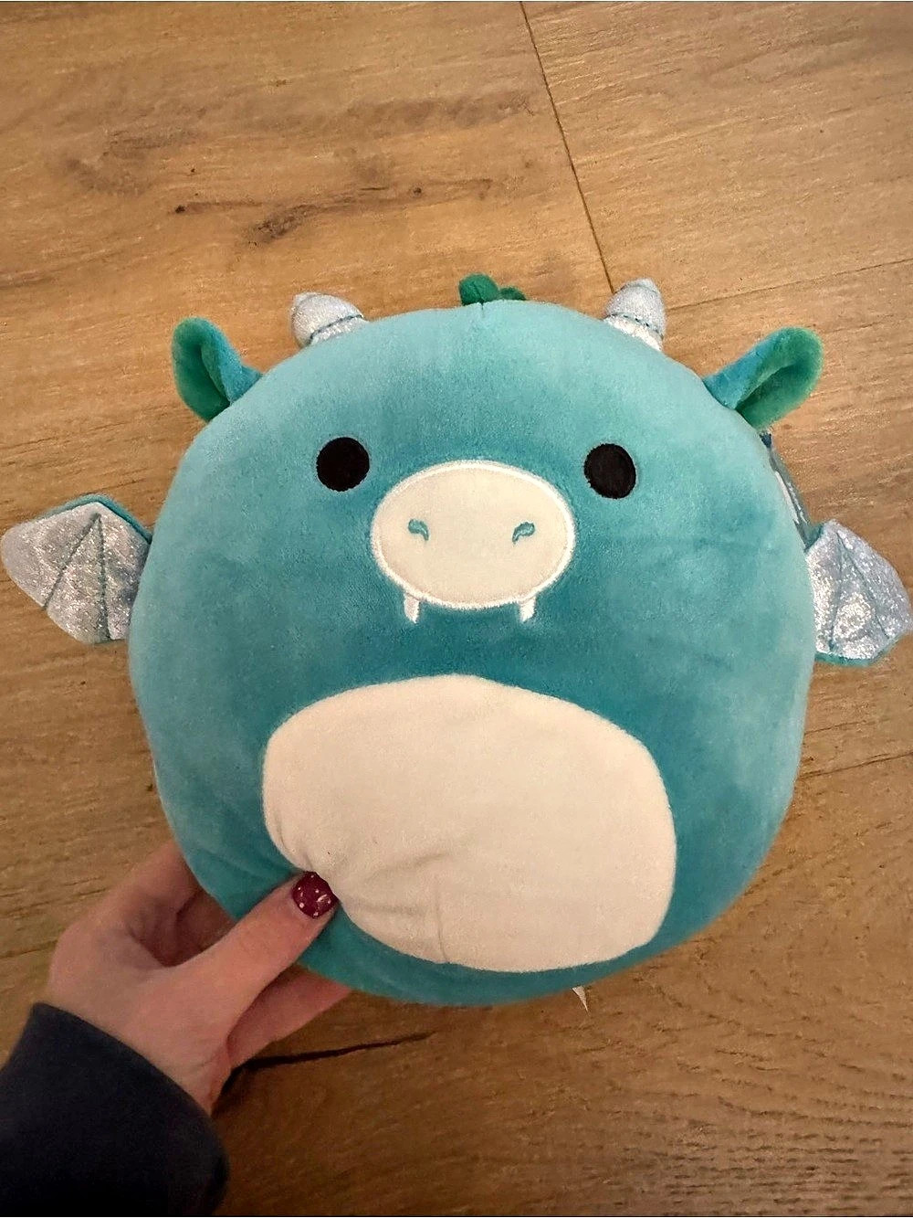 Squishmallows Avrill the Dragon Blue & White Plush